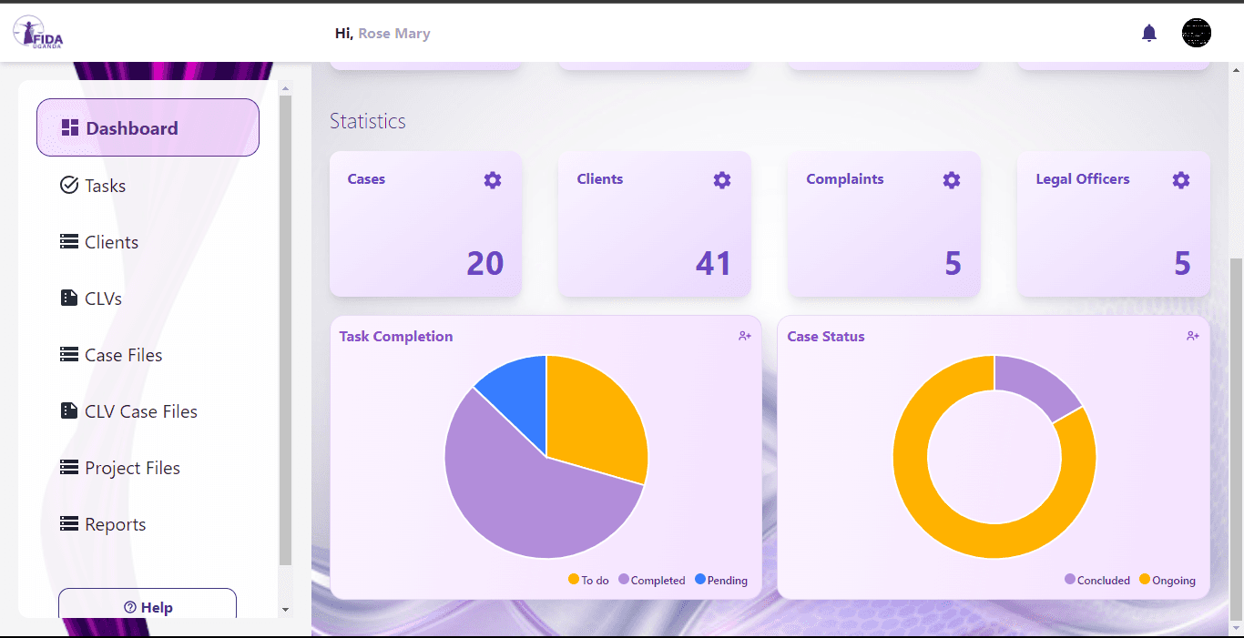 Fida Legal Aid Tracking System