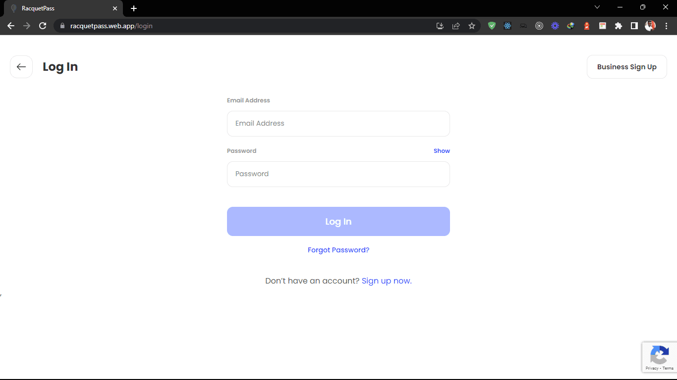 Racquet Pass Ordering System